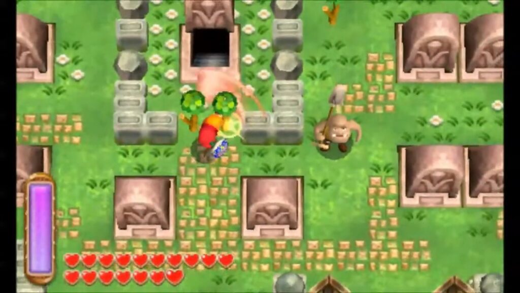 Heart Piece Locations 15 Link entering the Graveyard secret passage to the Sanctuary in A Link Between Worlds
