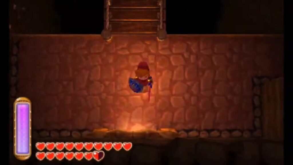 Heart Piece Locations 83 Link traveling north toward the Lorule Graveyard in A Link Between Worlds