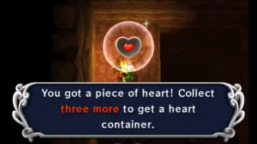 Heart Piece Locations 46 Link claiming the Piece of Heart in the bomb cave south of the Eastern Palace in A Link Between Worlds