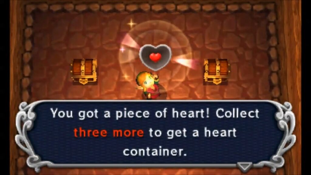 Heart Piece Locations 75 Link claiming the Piece of Heart in the Big Bomb Flower cave east of the Southern Ruins in A Link Between Worlds