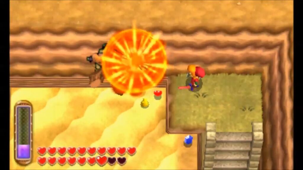 Heart Piece Locations 103 Link using the Sand Rod to create a path across the desert in A Link Between Worlds