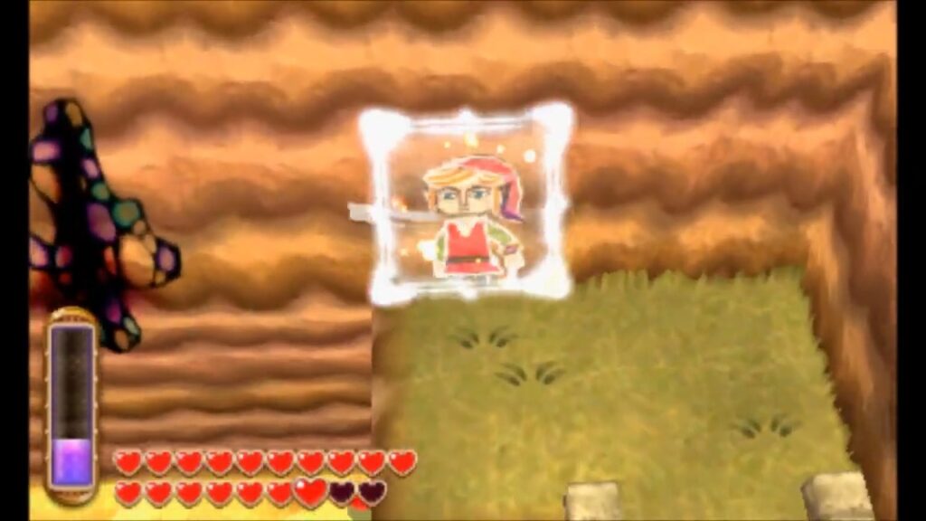 Heart Piece Locations 104 Link bombing the cracked wall to expose the desert fissure near Misery Mire in A Link Between Worlds