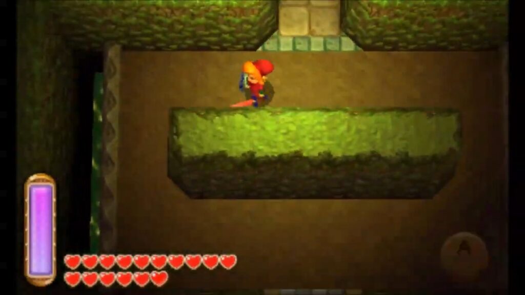 Heart Piece Locations 90 Link navigating the Dark Ruins maze outside the Dark Palace in A Link Between Worlds