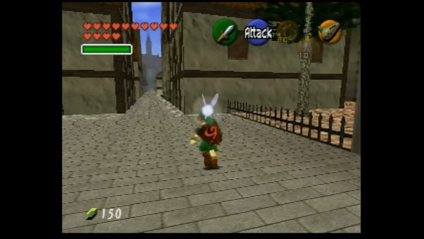 Link stands at the entrance to Hyrule Castle Town in a fan-made Ocarina of Time project that rebuilds the game’s pre-rendered areas in full 3D.