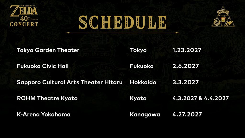 Zelda 40th Anniversary Direct: The Biggest Announcements 13 The Legend of Zelda Symphonic Concert Schedule Japan