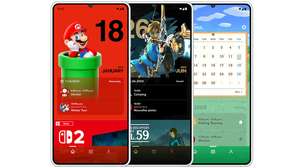 Nintendo Today! Adds Daily Zelda Collection Cards and New 40th Anniversary Features 5 Nintendo Today! App being displayed on 3 smartphone devices.