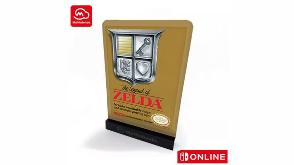 My Nintendo Adds Classic Zelda Desktop Display for 1,000 Platinum Points 2 The Legend of Zelda My Nintendo desktop metal display featuring the original gold box art