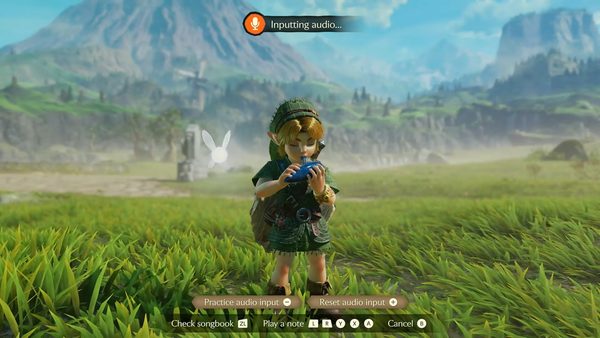 The Legend of Zelda: Ocarina of Time Remake 5 Link using audio input to play the Ocarina of Time in the Nintendo Switch 2 remake