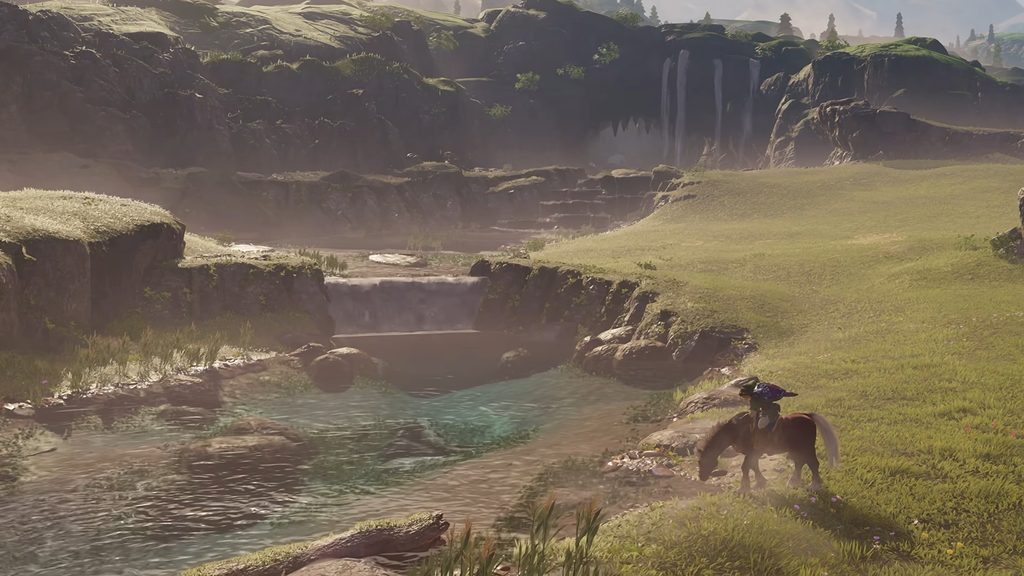 The Legend of Zelda: Ocarina of Time Remake 5 Link riding Epona through the redesigned Hyrule Field in The Legend of Zelda: Ocarina of Time Remake