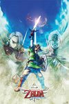 Official Artwork from The Legend of Zelda: Skyward sword with Link raising his sword. Official Artwork from The Legend of Zelda: Skyward sword with Link raising his sword.