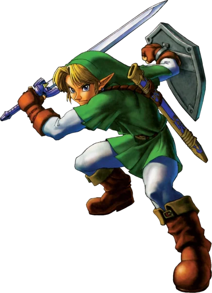Official Artwork of Adult Link from The Legend of Zelda: Ocarina of Time