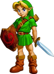 Official Artwork of Child Link from The Legend of Zelda: Ocarina of Time