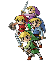The different variations of Link from The Legend of Zelda: Four Swords Adventures The different variations of Link from The Legend of Zelda: Four Swords Adventures