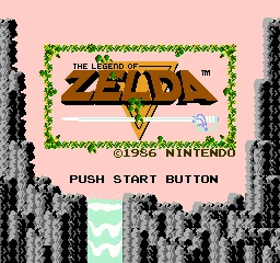 Legend of zelda nes title screen