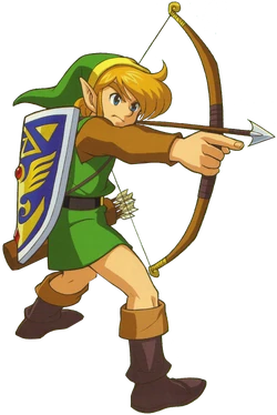 Official Artwork of Link using a bow from The Legend of Zelda Official Artwork of Link using a bow from The Legend of Zelda