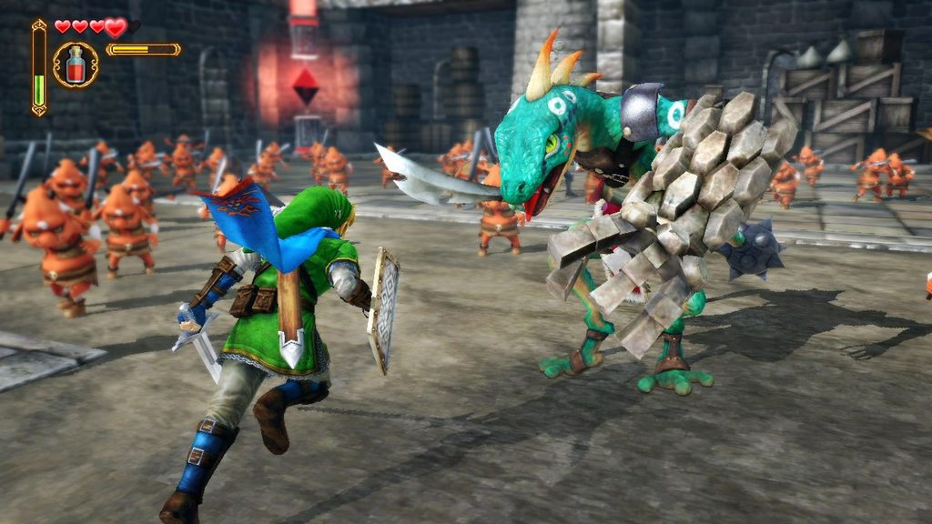 Screenshot of gameplay as Link in Hyrule Warriors Screenshot of gameplay as Link in Hyrule Warriors