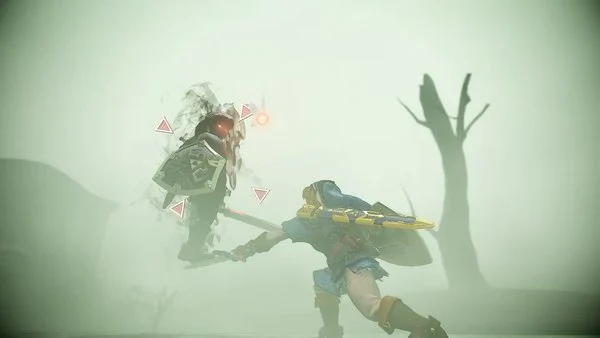 Link clashes swords with Dark Link in another previously unseen scene from the remake’s new Japanese commercial.