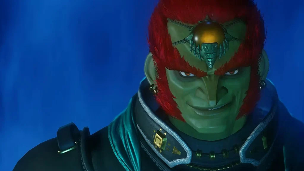 Close-up of Ganondorf in the new Ocarina of Time remake commercial.
