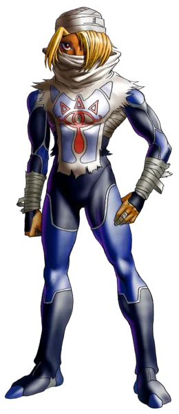 Official Artwork of Sheik from The Legend of Zelda: Ocarina of Time