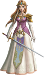 Official Artwork of Princess Zelda from The Legend of Zelda: Twilight Princess