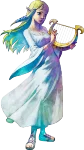 Official Artwork of The goddess Hylia from The Legend of Zelda: The Skyward Sword