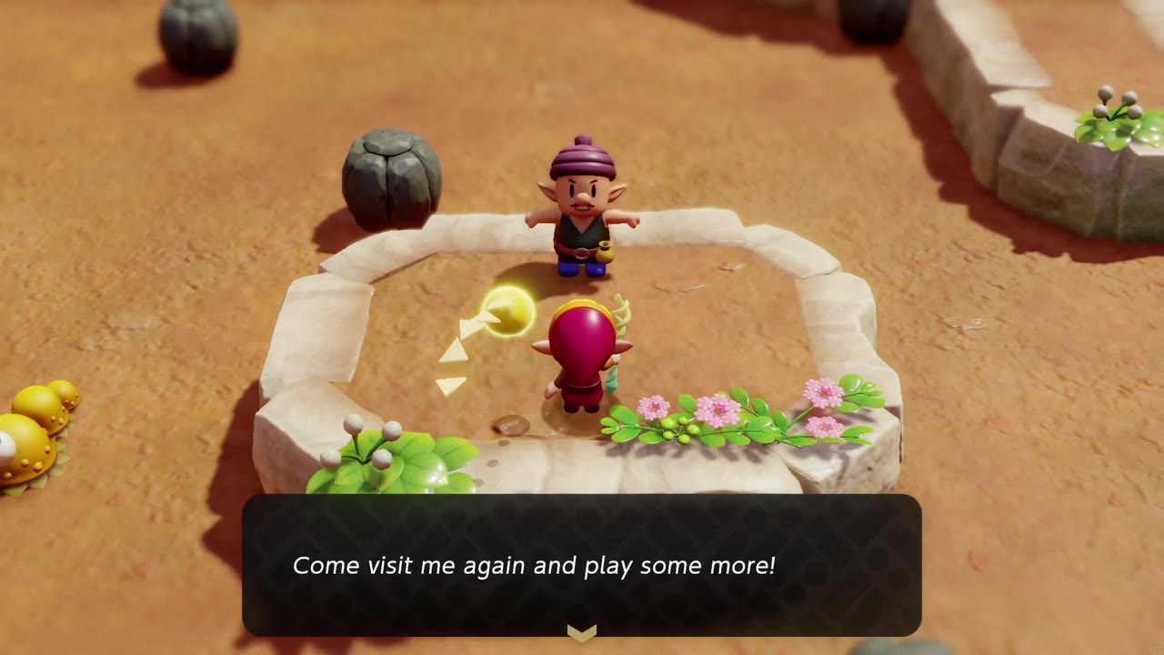 The Acorn Gathering host in the rocky maze of Western Hyrule Field invites Zelda to play again The Acorn Gathering host in the rocky maze of Western Hyrule Field invites Zelda to play again
