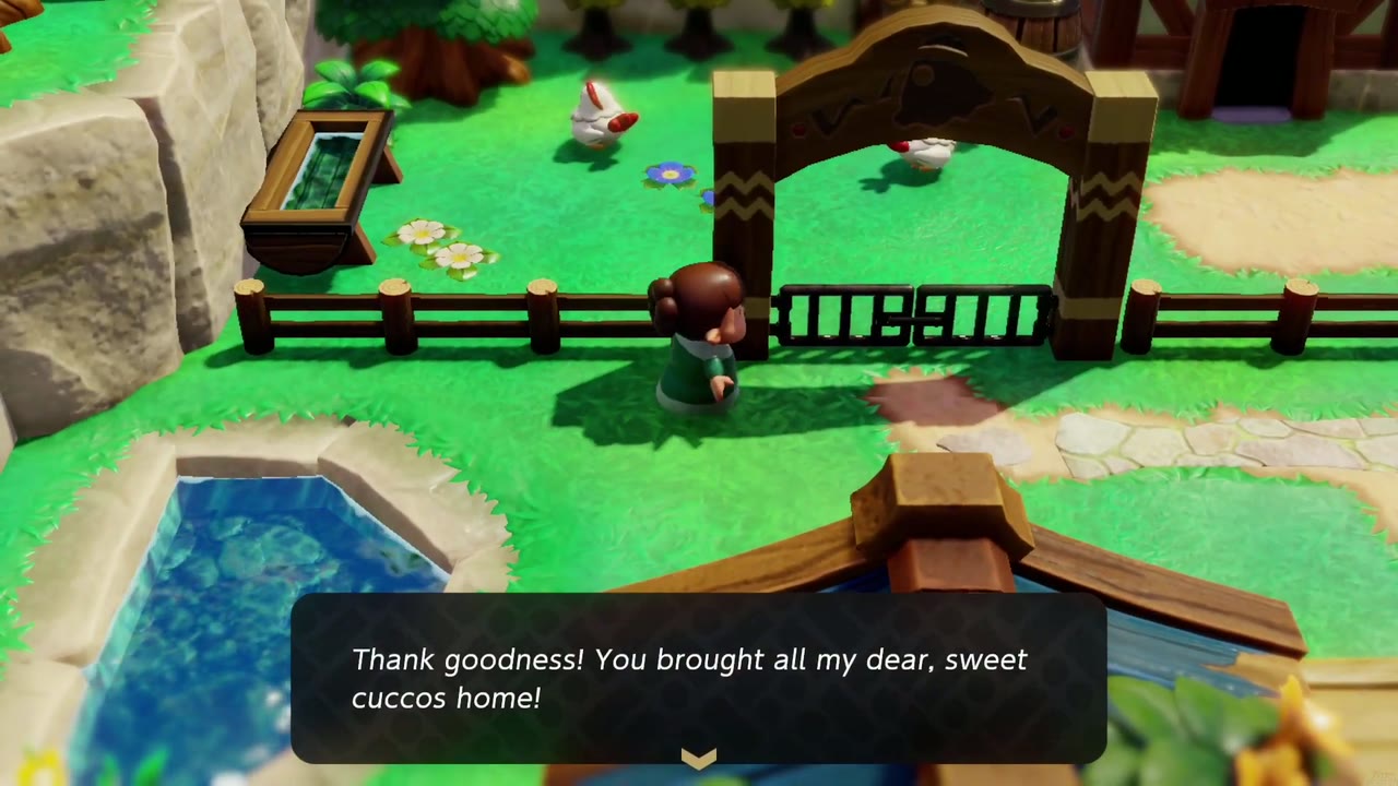 Cuccos on the Loose - The Legend of Zelda: Echoes of Wisdom Walkthrough 9 The owner rejoices that Zelda brought all her cuccos home.