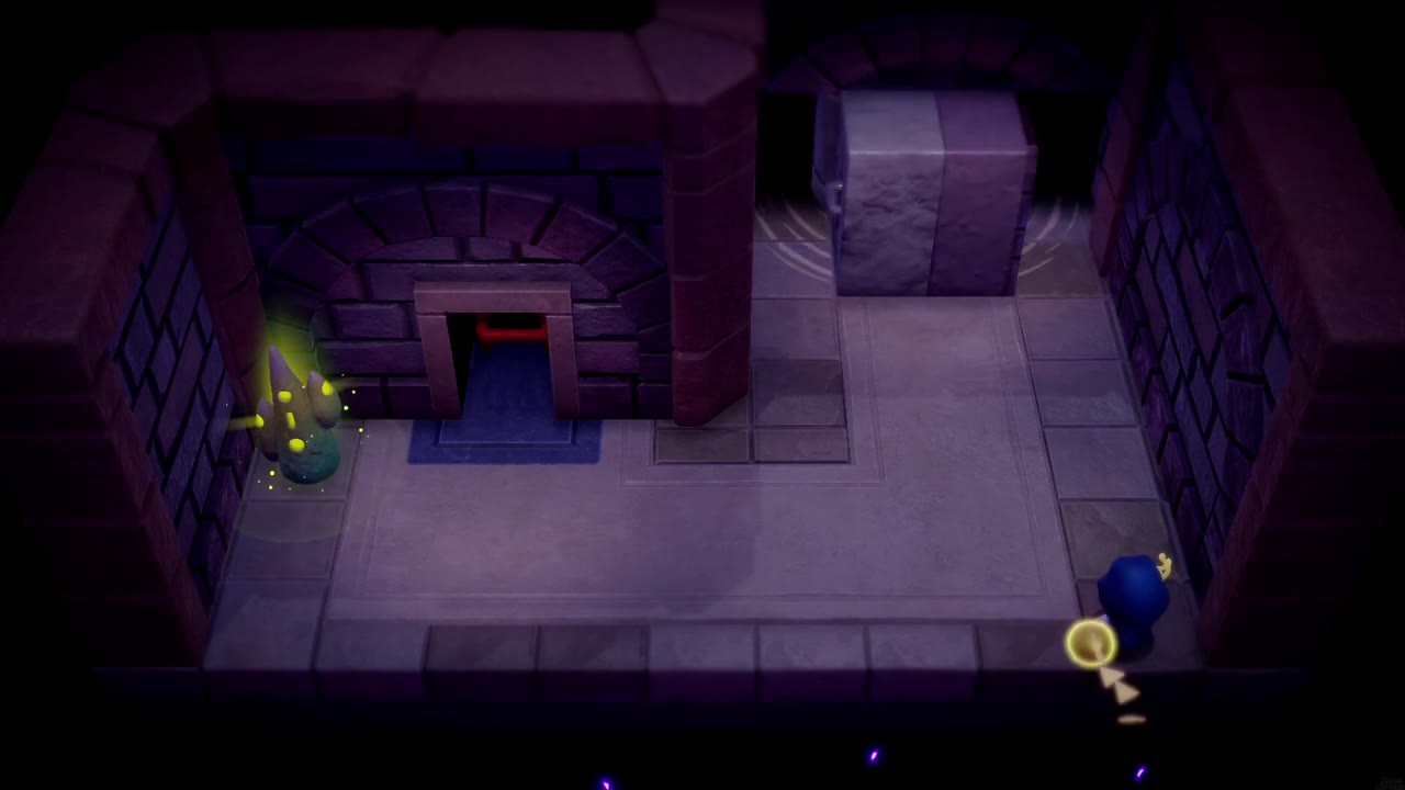 Hyrule Castle: Still Missing - The Legend of Zelda: Echoes of Wisdom Walkthrough 45 The stone block sits pulled clear of the doorway, opening the way into the B1 storeroom.