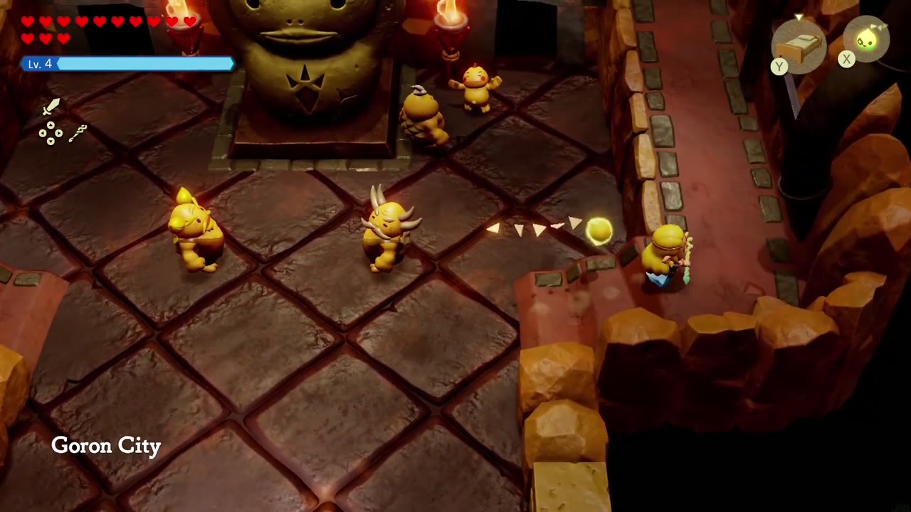 The Fireworks Artist - The Legend of Zelda: Echoes of Wisdom Walkthrough 19 Zelda arrives back in Goron City's main hall with the blastpowder soil.