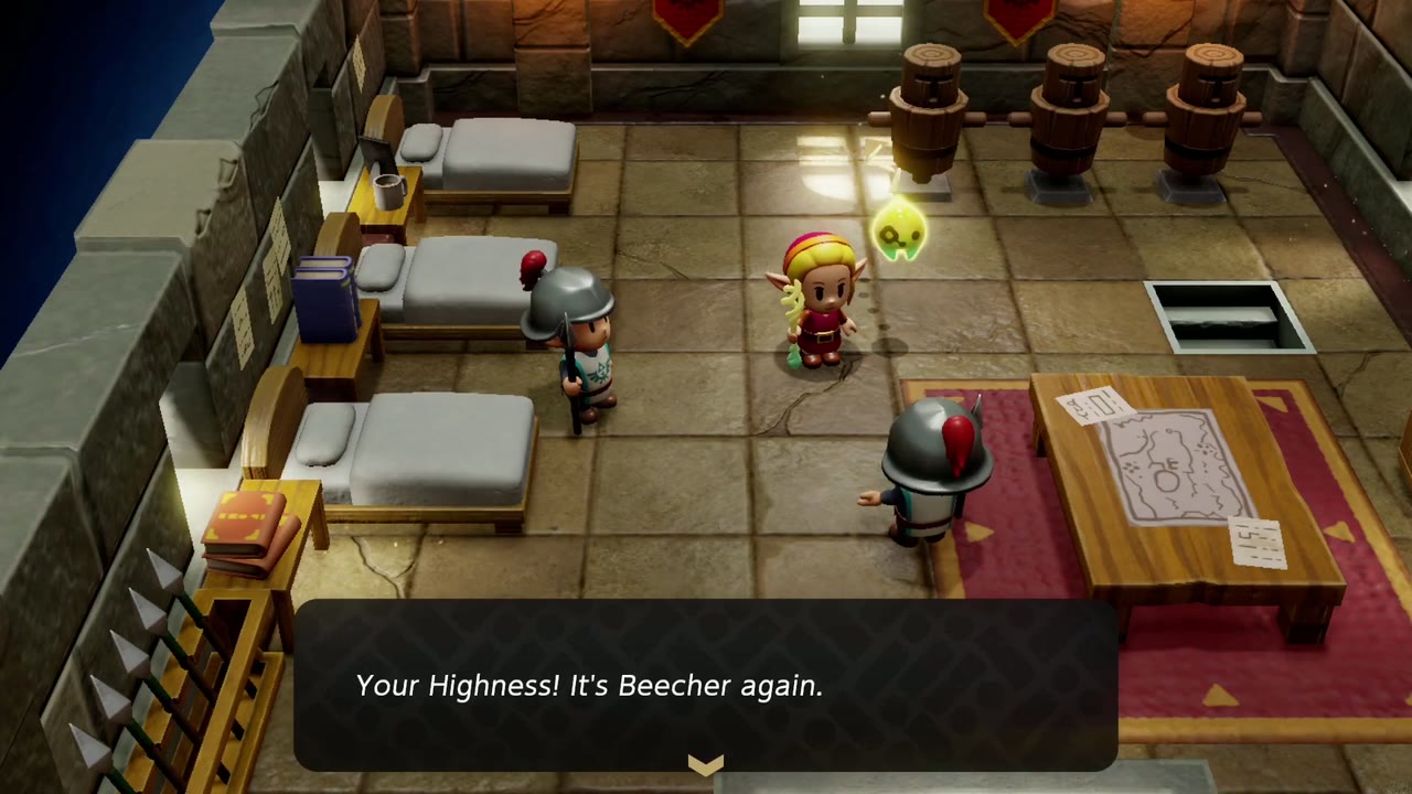 One Soldier Too Many - The Legend of Zelda: Echoes of Wisdom Walkthrough 13 Beecher walks into the Barracks: Your Highness! It's Beecher again.
