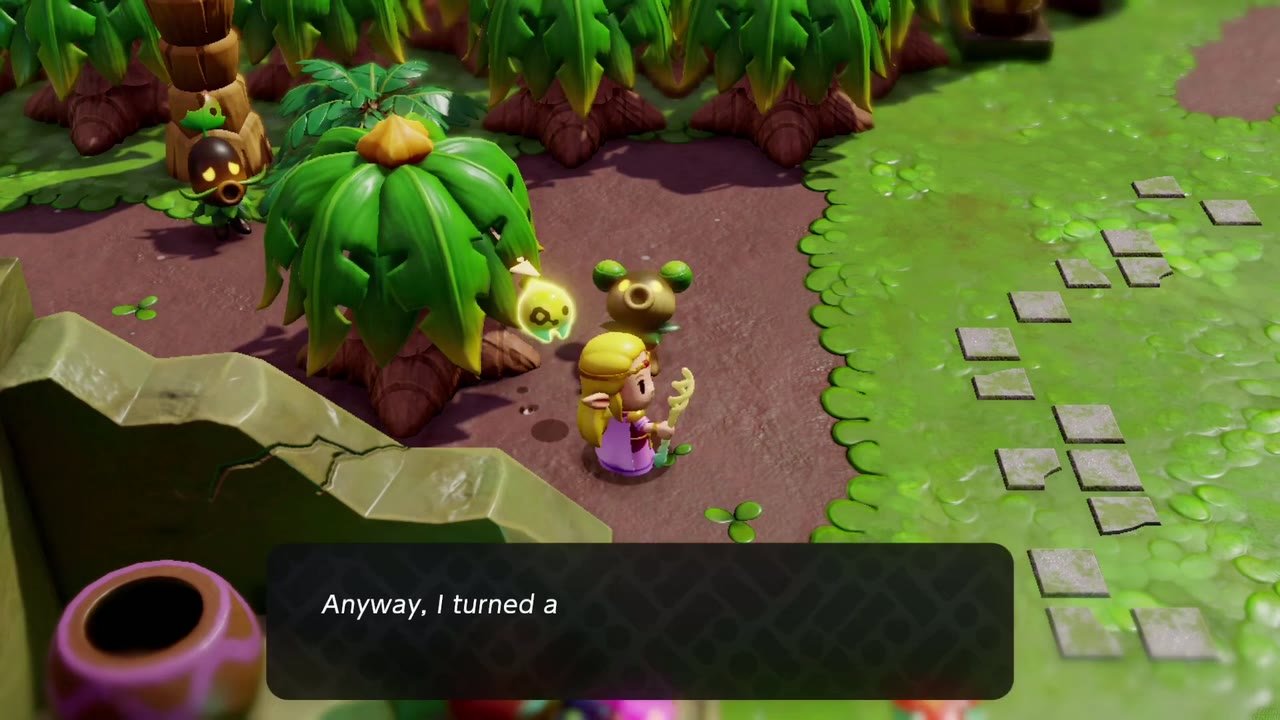 The scrub tells Zelda he turned around and saw a big thing of cotton candy floating there. The scrub tells Zelda he turned around and saw a big thing of cotton candy floating there.