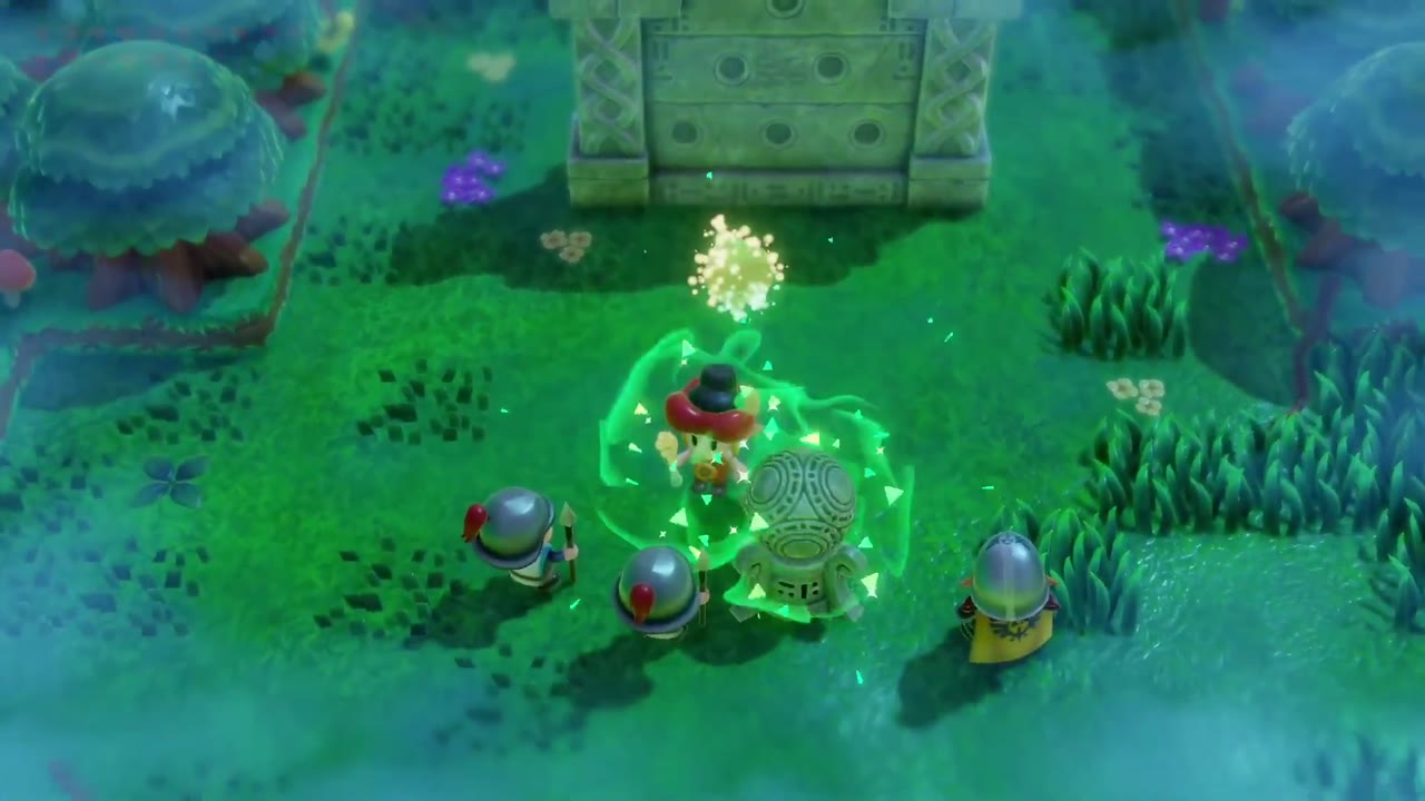 The Eternal Forest - The Legend of Zelda: Echoes of Wisdom Walkthrough 28 Zelda uses Bind to set the floating Ancient Orb on the pedestal just in front of the Eternal Forest monument.