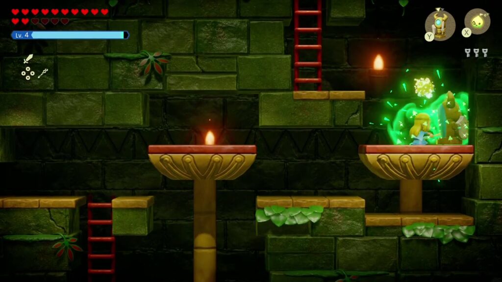 Faron Temple Dungeon - The Legend of Zelda: Echoes of Wisdom Walkthrough 46 Zelda Binds an Armos statue standing on the right-hand goblet pedestal.