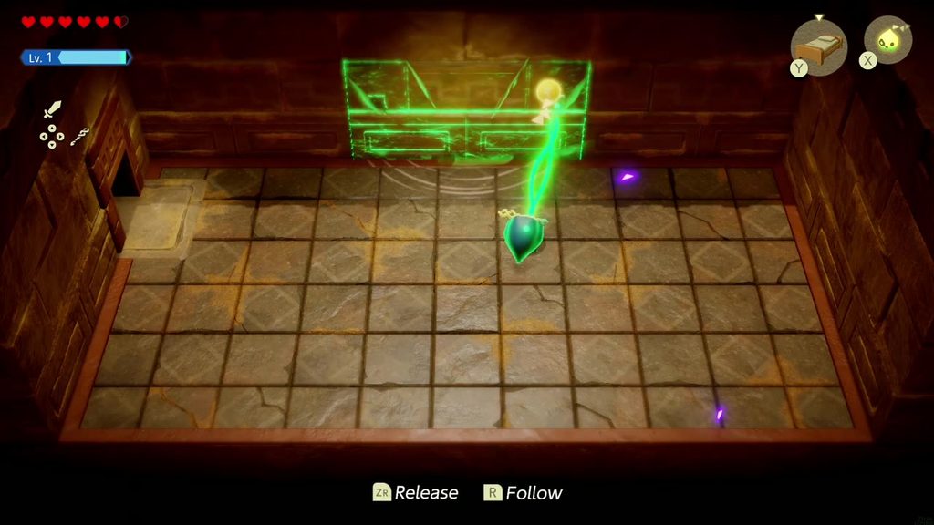 Gerudo Sanctum Dungeon - The Legend of Zelda: Echoes of Wisdom Walkthrough 109 Zelda Bind-pulls the lighter block out of the rear wall to reveal the secret passage.