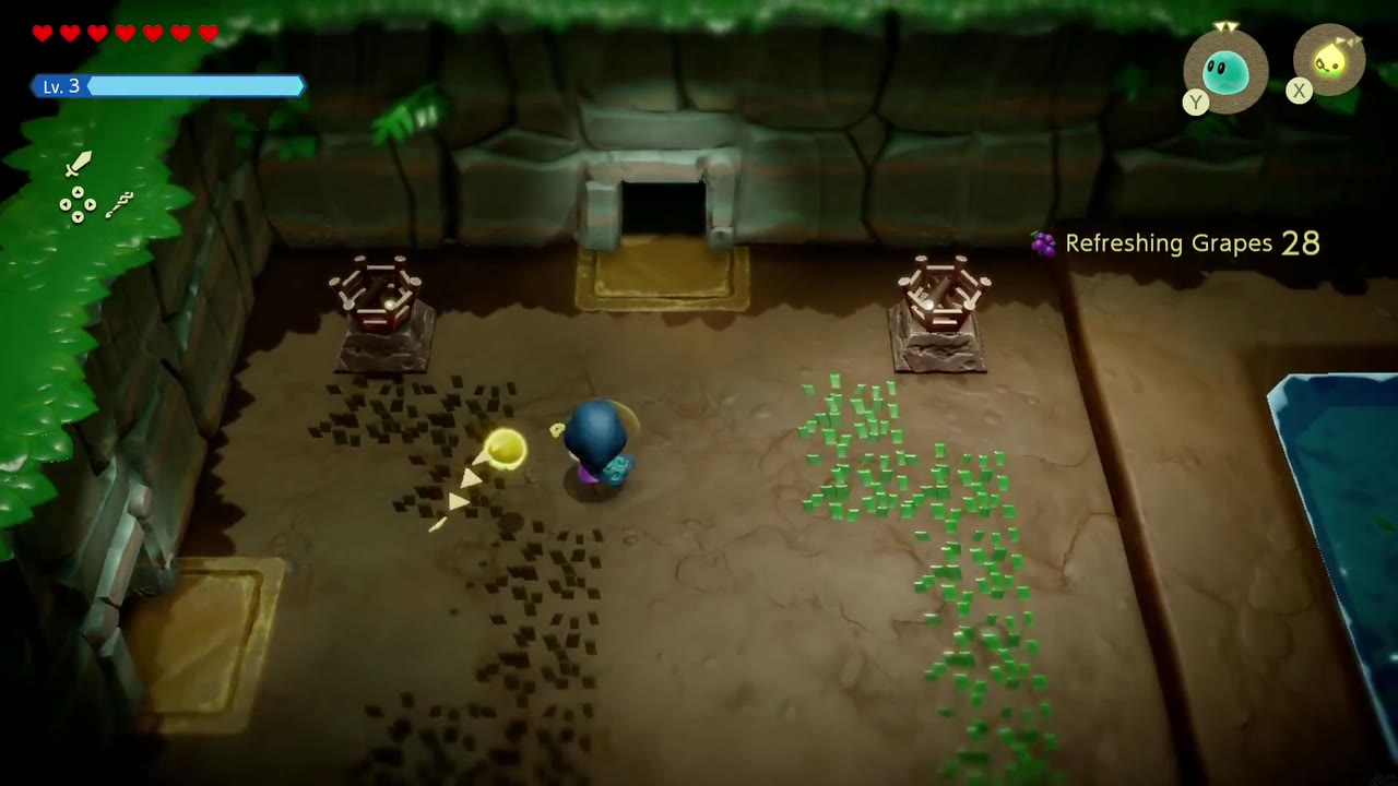 The Jabul Waters Rift - The Legend of Zelda: Echoes of Wisdom Walkthrough 97 With all four braziers out, the barred door in the Zora Cove torch room stands open to the heart alcove.