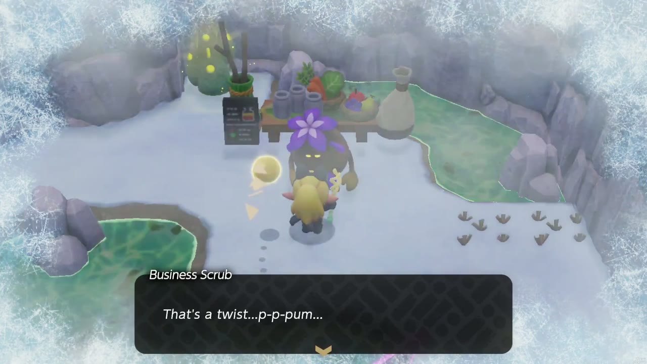 Getting It Twisted: the Business Scrub on Hebra Mountain spots the Twisted Pumpkin Zelda offers. Getting It Twisted: the Business Scrub on Hebra Mountain spots the Twisted Pumpkin Zelda offers.