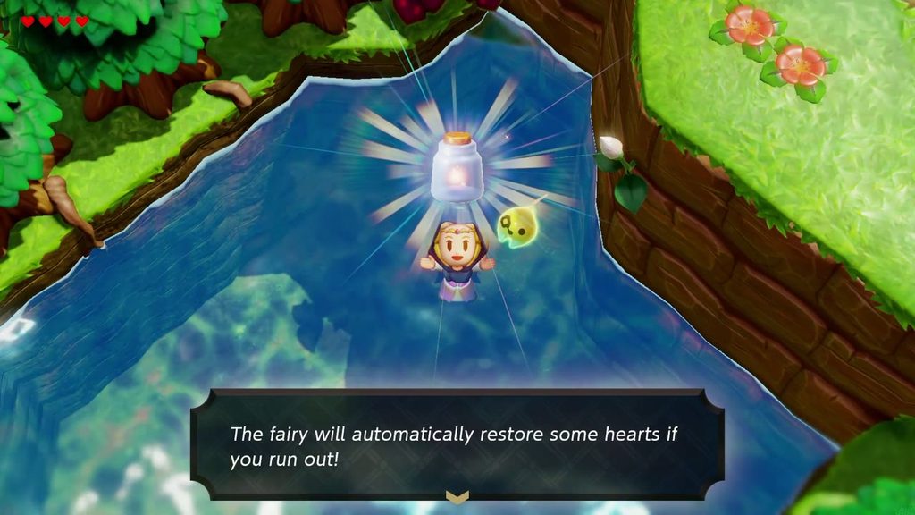 The Mysterious Rifts in Suthorn Forest - The Legend of Zelda: Echoes of Wisdom Walkthrough 45 Zelda catches a fairy in her bottle while swimming in a Suthorn Forest pond