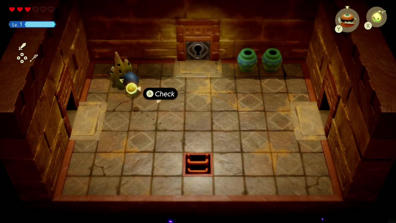 Gerudo Sanctum Dungeon - The Legend of Zelda: Echoes of Wisdom Walkthrough 11 Zelda checks the Waypoint statue in the left corner of the Gerudo Sanctum hub room.