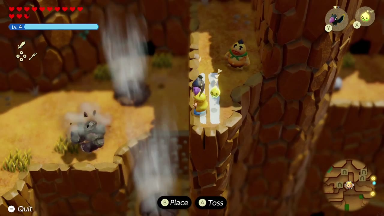 Zelda summons a Crow at the Death Road start line. Zelda summons a Crow at the Death Road start line.