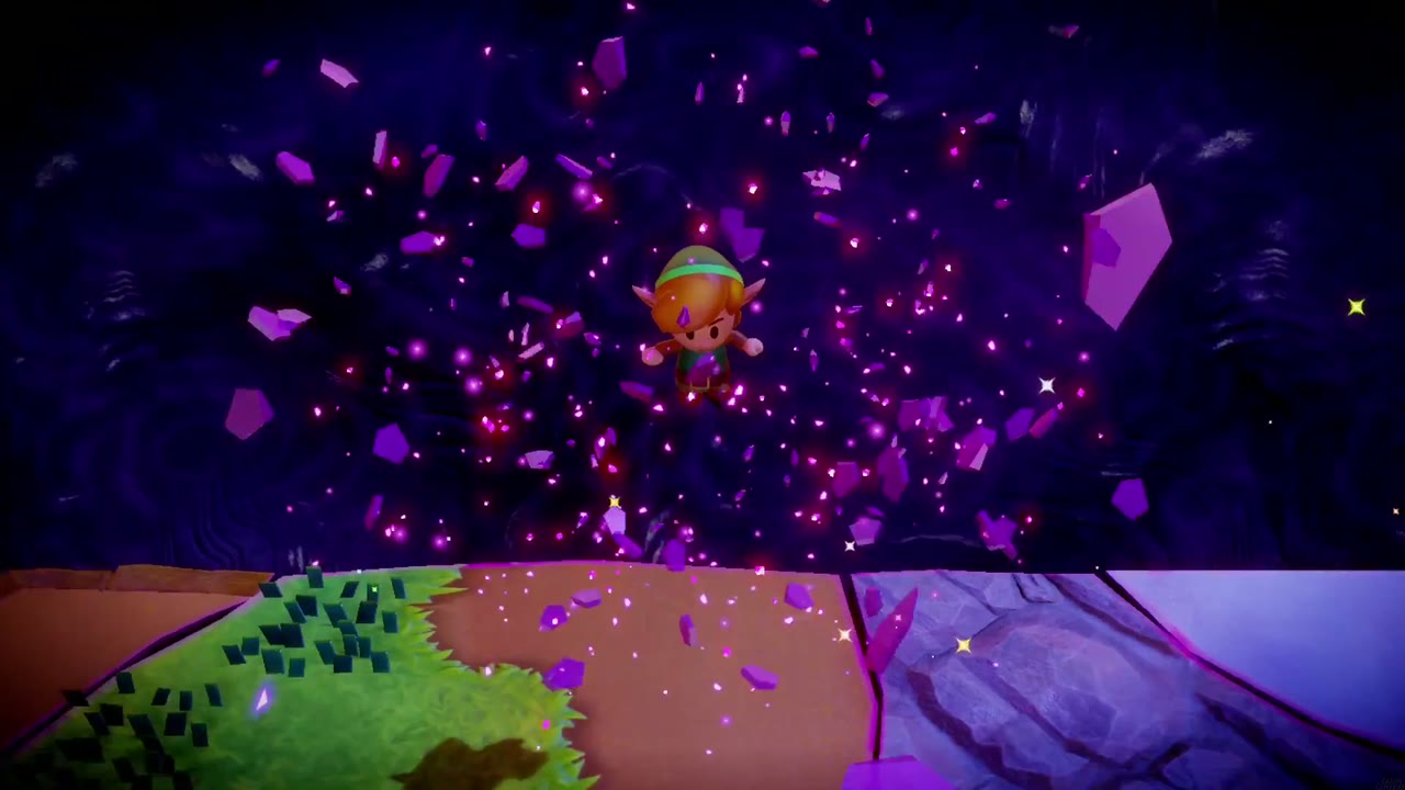 The Eternal Forest - The Legend of Zelda: Echoes of Wisdom Walkthrough 88 The crystal shatters into shards and Link drops free above the Stilled Ancient Ruins arena.