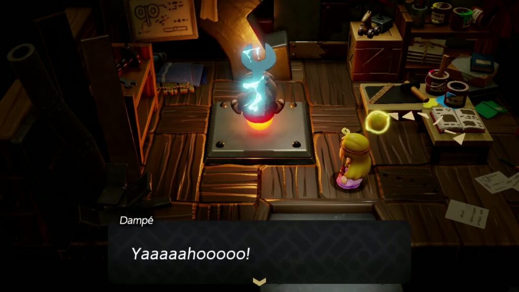 Automatons 22 Dampé glows on his workbench, shouting "Yaaaahooooo!" as he builds the Tocktorok