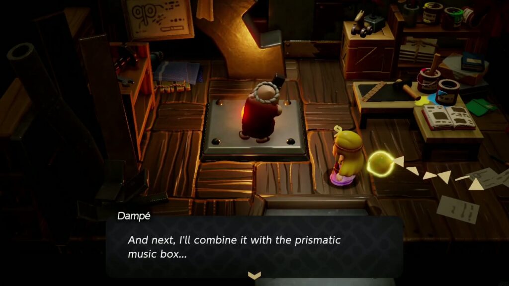 Automatons 26 Dampé on his workbench says he'll combine the Zol's form with the prismatic music box
