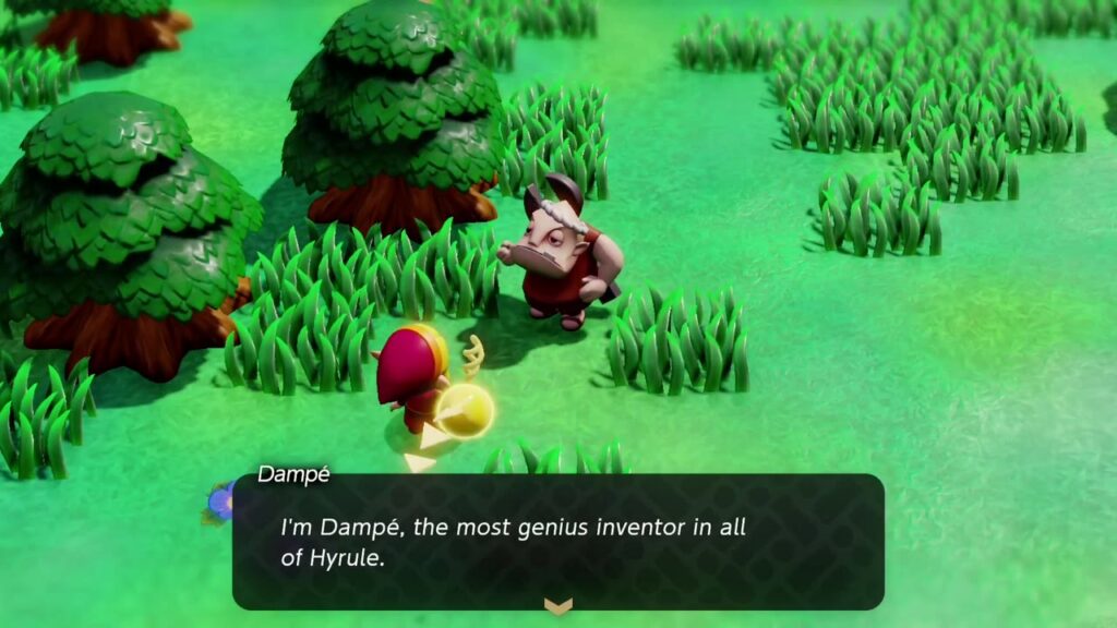 Automatons 3 Dampé introduces himself in Hyrule Field: "I'm Dampé, the most genius inventor in all of Hyrule."