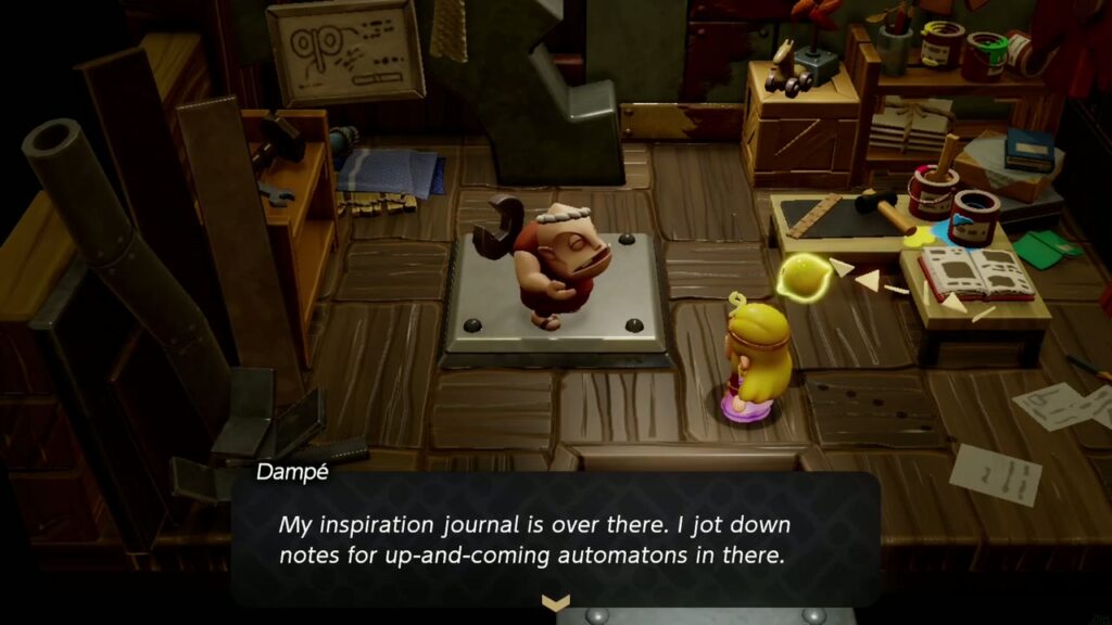 Automatons 8 Dampé tells Zelda his inspiration journal holds notes for up-and-coming automatons