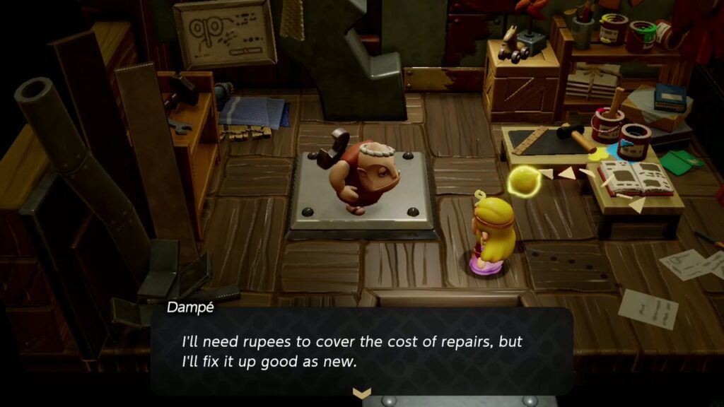Automatons 13 Dampé: "I'll need rupees to cover the cost of repairs, but I'll fix it up good as new."