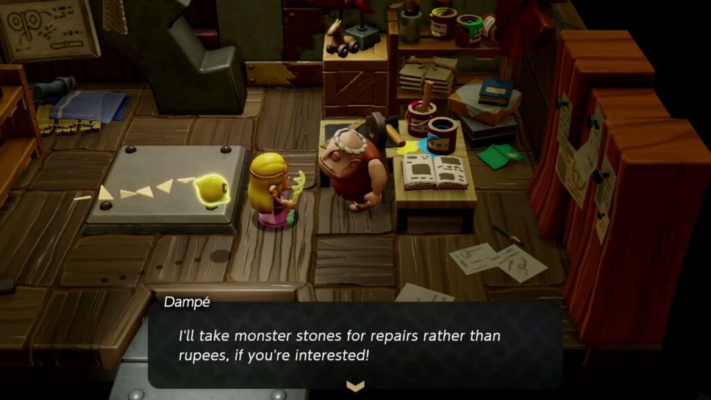 Automatons 14 Dampé: "I'll take monster stones for repairs rather than rupees, if you're interested!"
