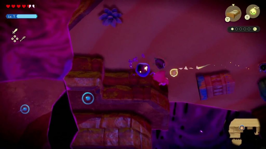 A Rift in the Gerudo Desert - The Legend of Zelda: Echoes of Wisdom Walkthrough 73 On the raised ledge Zelda reaches a dark mass holding the second Tri friend.