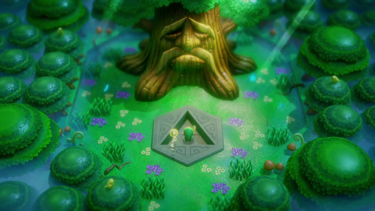 The Eternal Forest - The Legend of Zelda: Echoes of Wisdom Walkthrough 56 Returning later, Zelda arrives on the hexagonal warp platform in front of the Great Deku Tree.