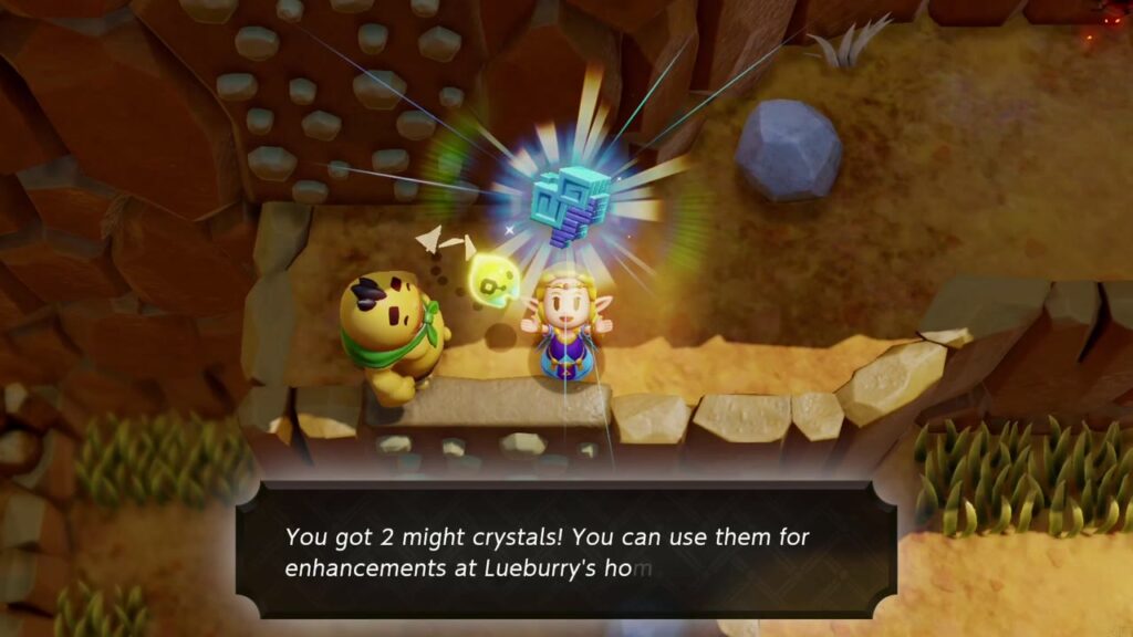The Rift on Eldin Volcano - The Legend of Zelda: Echoes of Wisdom Walkthrough 98 Disian hands Zelda 2 Might Crystals for beating the Glide Path Trailblazer course.