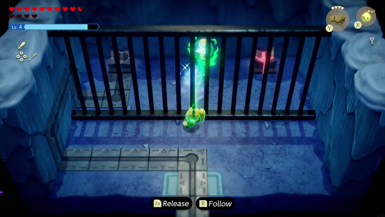 Lanayru Temple Dungeon - The Legend of Zelda: Echoes of Wisdom Walkthrough 18 Back at the bars, Zelda Binds the orb through the open ice geyser to turn it into an ice orb.
